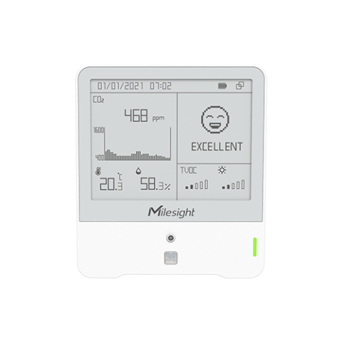 Milesight AM307-868M LoRaWAN Raumklima-berwachungssensor fr Temperatur, Luftfeuchtigkeit, Bewegung, Licht, TVOC, Barometrischer Druck, CO2, IP30