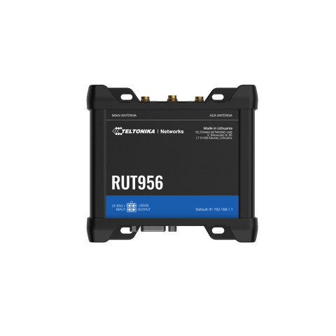Teltonika RUT956 LTE CAT4 Industrie Router, 4G/3G/2G, IP30, 3xLAN/1xWAN/Wi-Fi, Dual-SIM + BAND (B28A, B38, B41)